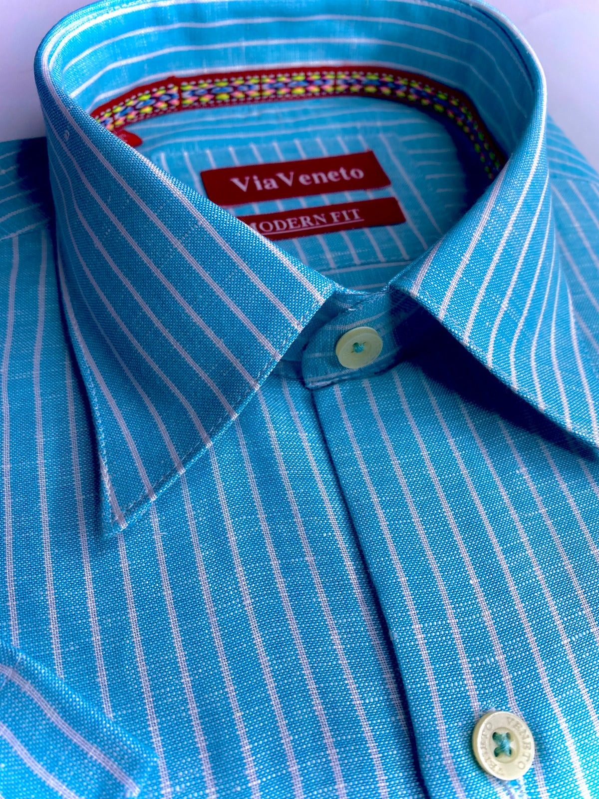 Summer Striped Sky Blue Short Sleeve shirt 135