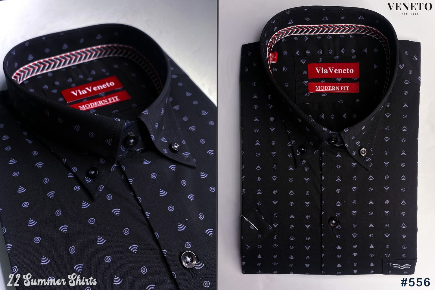 Summer Black Printed Short Sleeve shirt 114