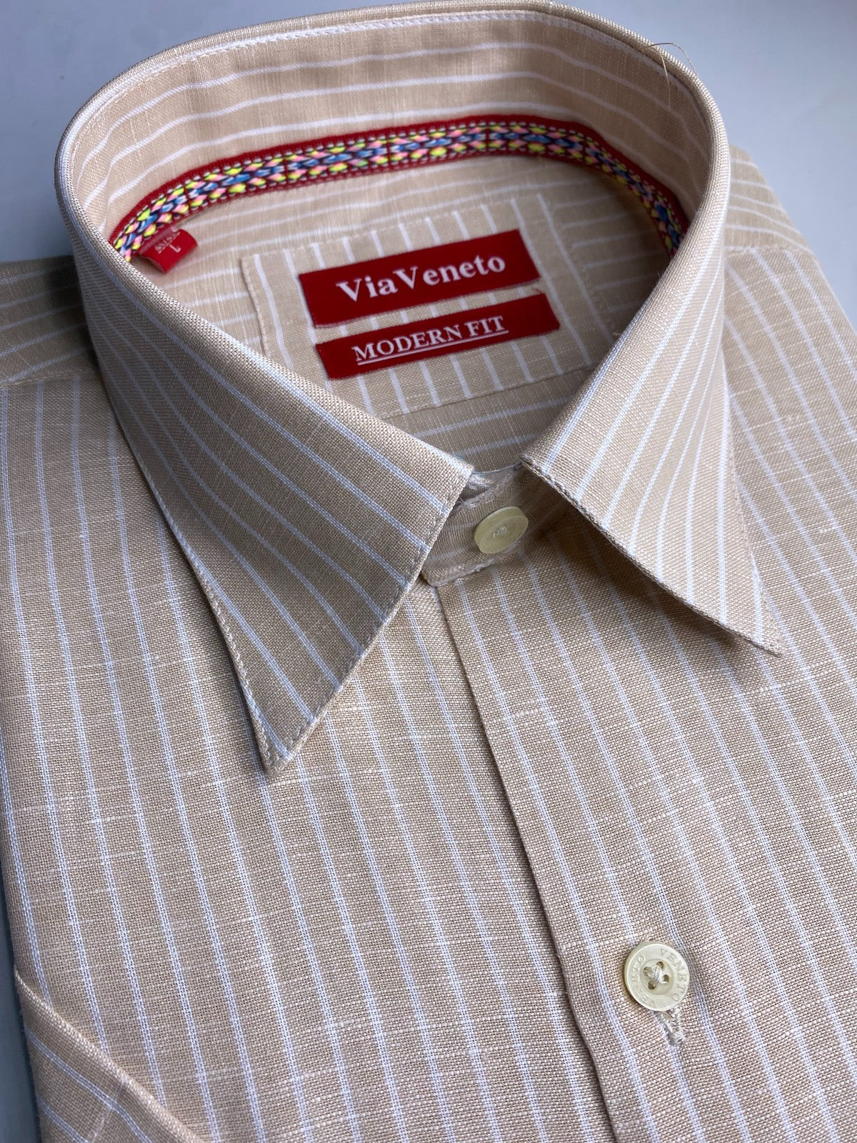 Summer Striped Yellow Short Sleeve shirt 133