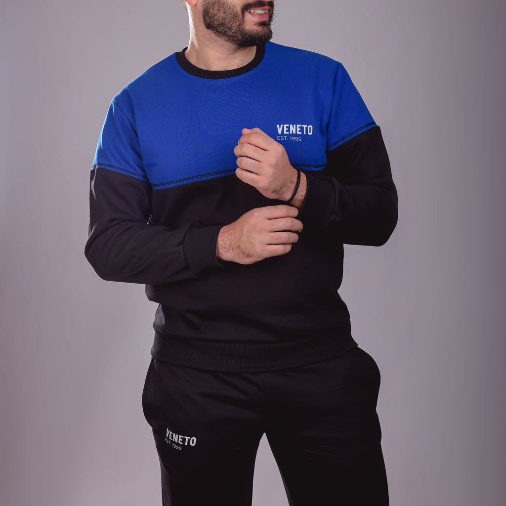 طقم بيجامة مريح باللون الأسود