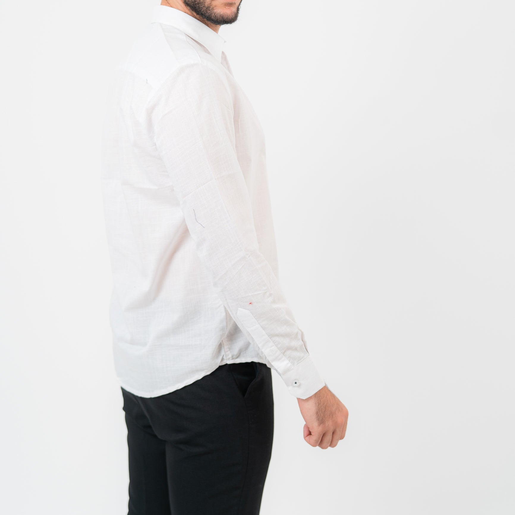 قميص أبيض بأكمام طويلة - بولو أمريكي