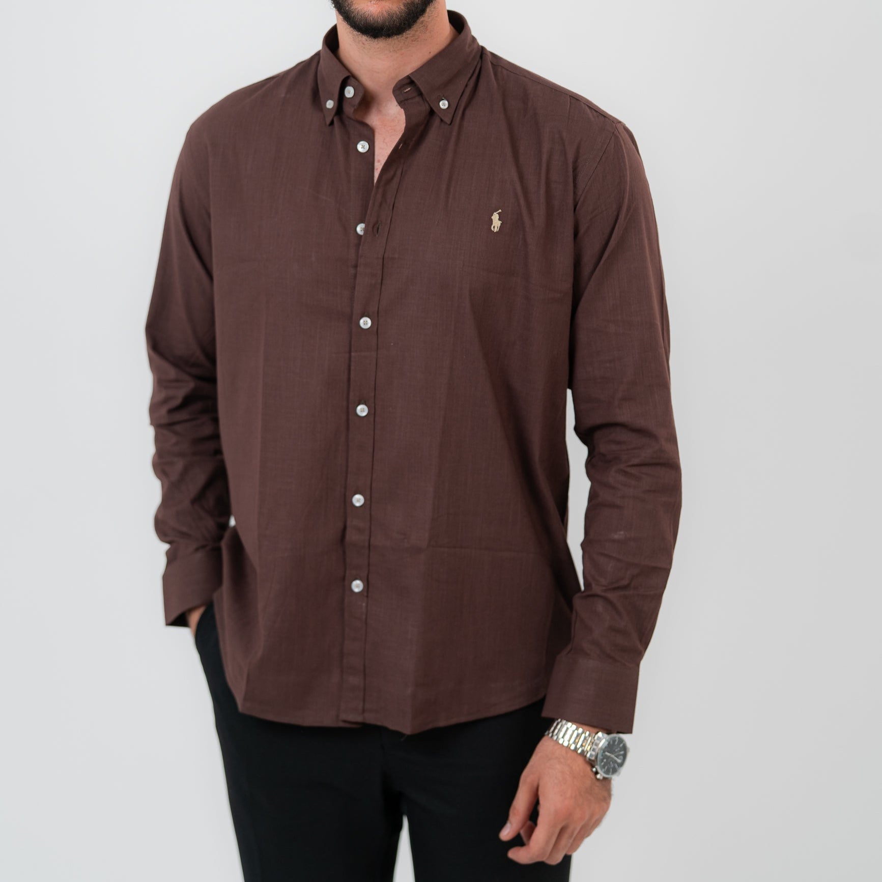 Brown Long Sleeve shirt -U.S Polo