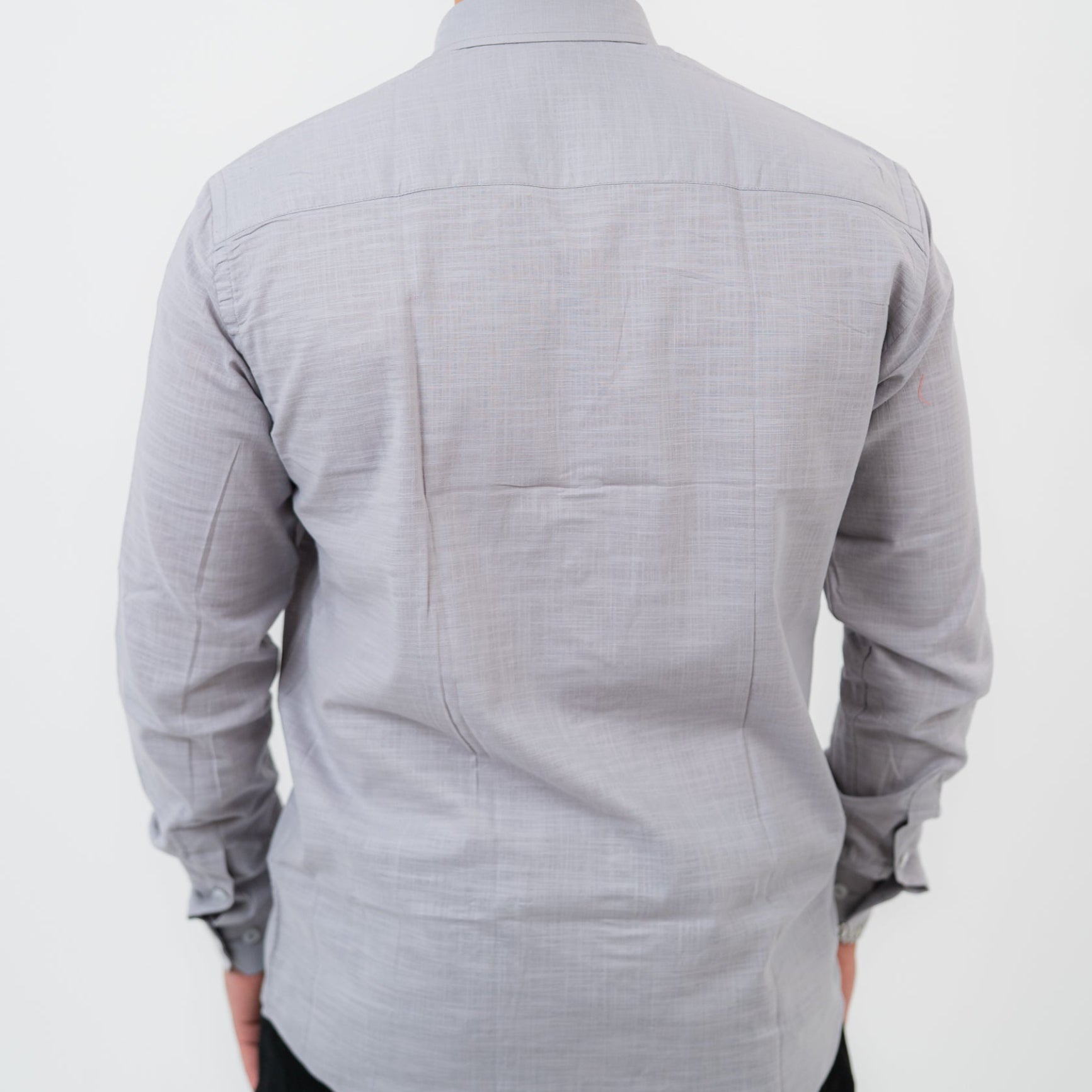 قميص رمادي بأكمام طويلة - بولو أمريكي