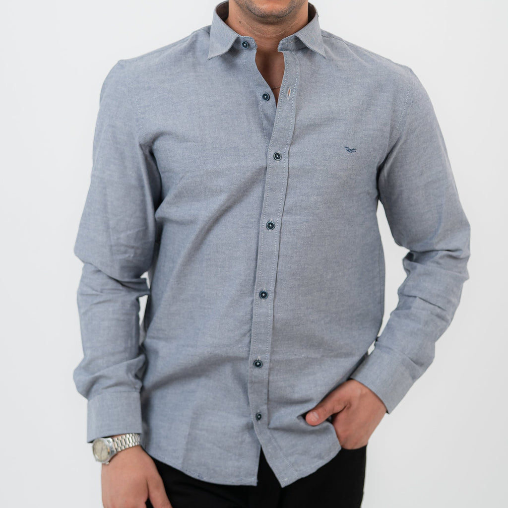 Dark Gray Long Sleeve shirt Oxford