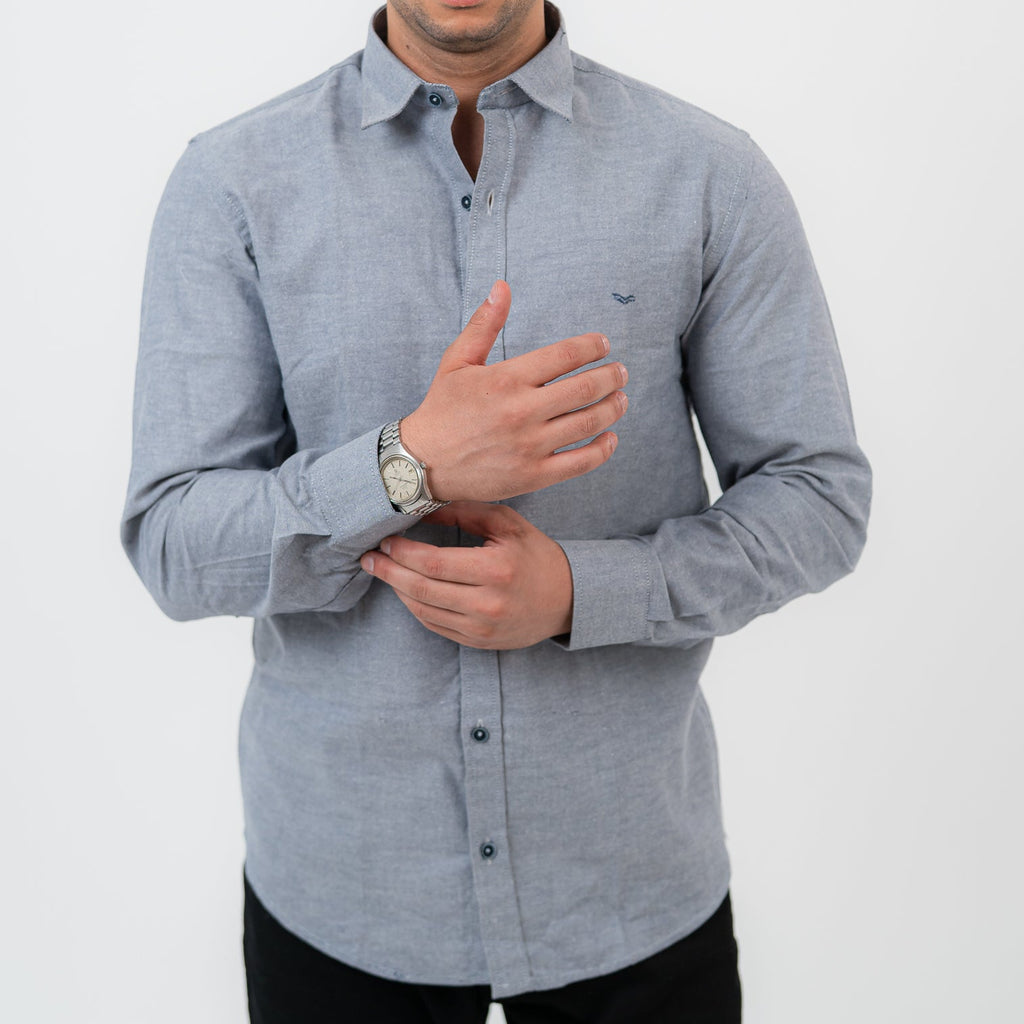 Dark Gray Long Sleeve shirt Oxford