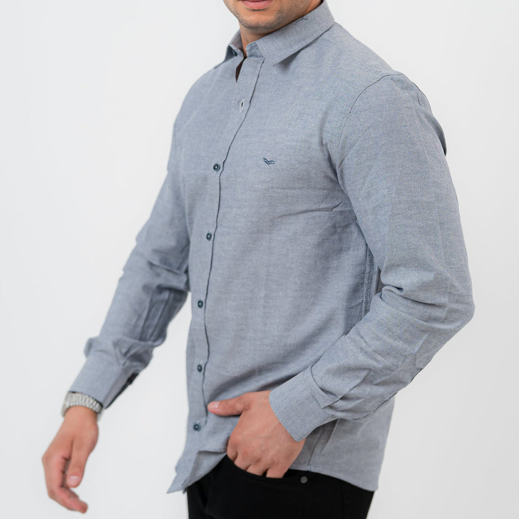 Dark Gray Long Sleeve shirt Oxford