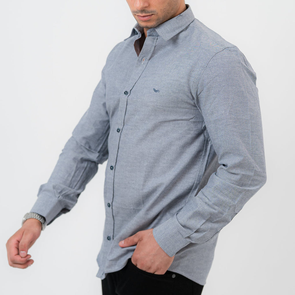 Dark Gray Long Sleeve shirt Oxford