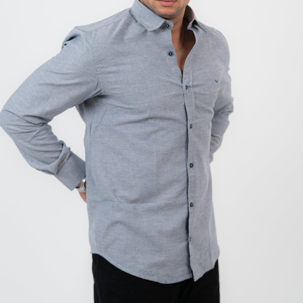 Dark Gray Long Sleeve shirt Oxford