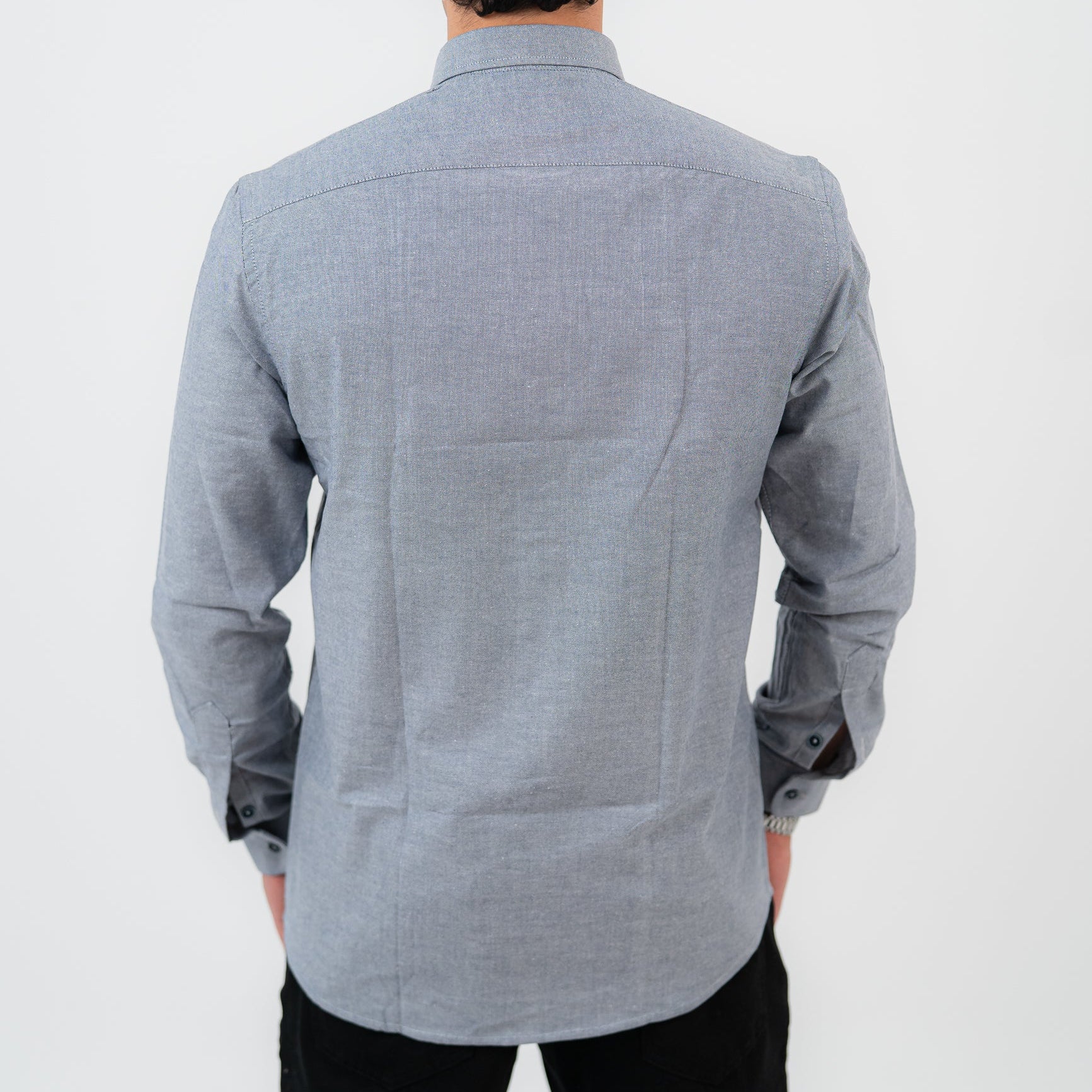 Dark Gray Long Sleeve shirt Oxford
