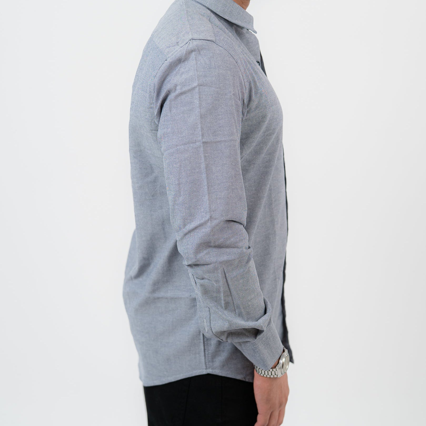Dark Gray Long Sleeve shirt Oxford