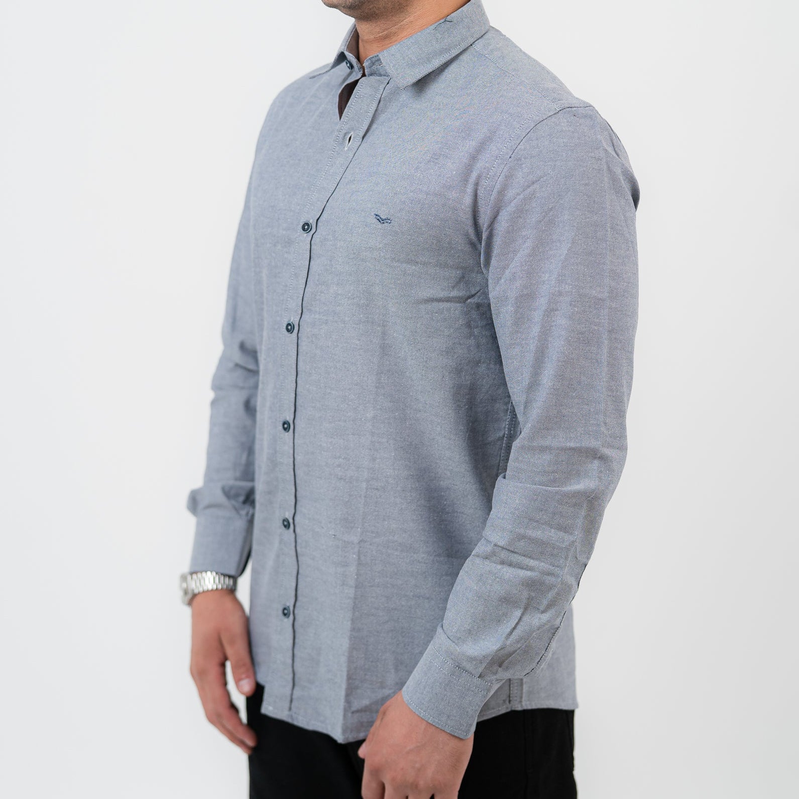 Dark Gray Long Sleeve shirt Oxford