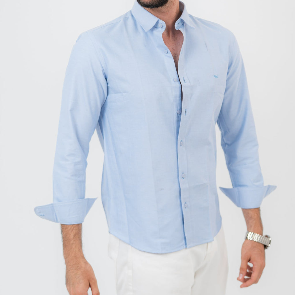 Baby Blue Long Sleeve shirt Oxford