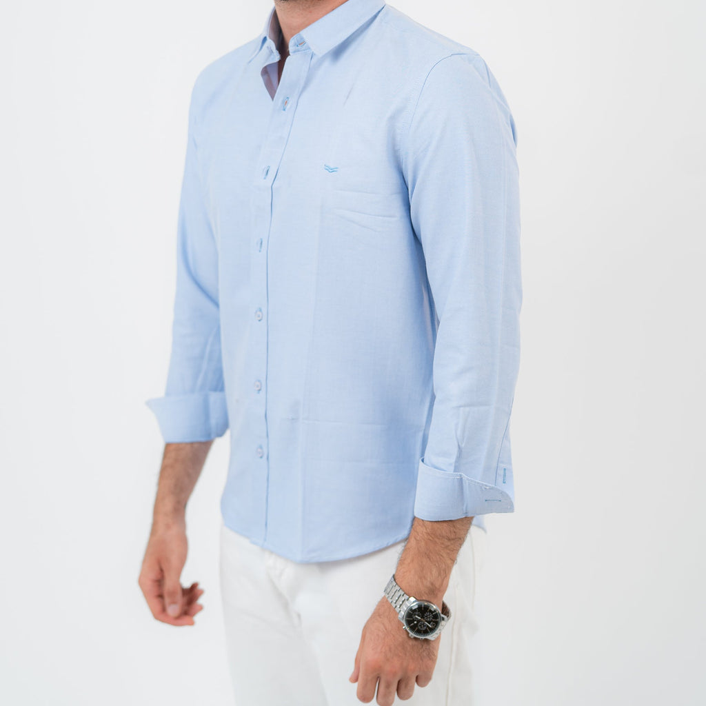 Baby Blue Long Sleeve shirt Oxford