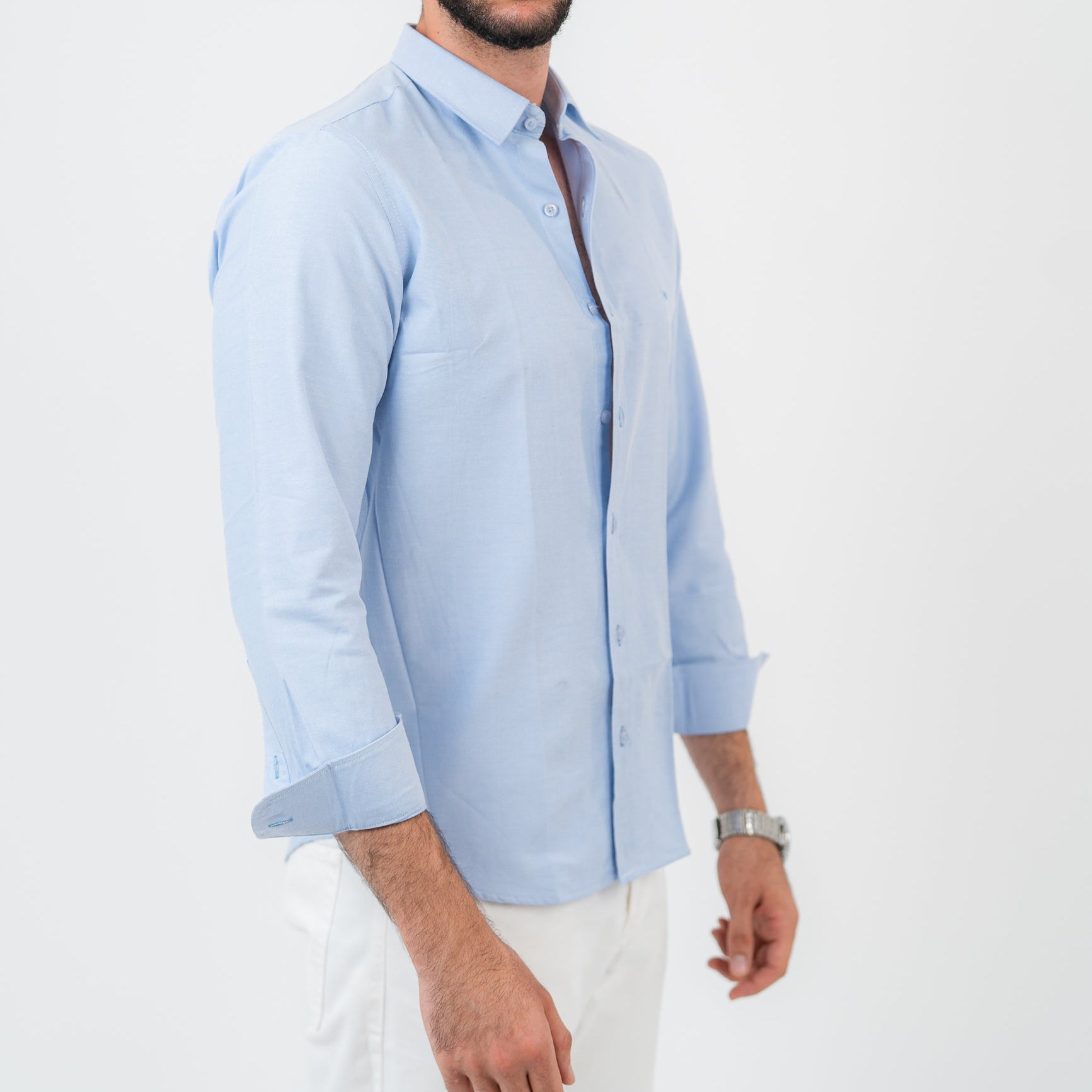 Baby Blue Long Sleeve shirt Oxford