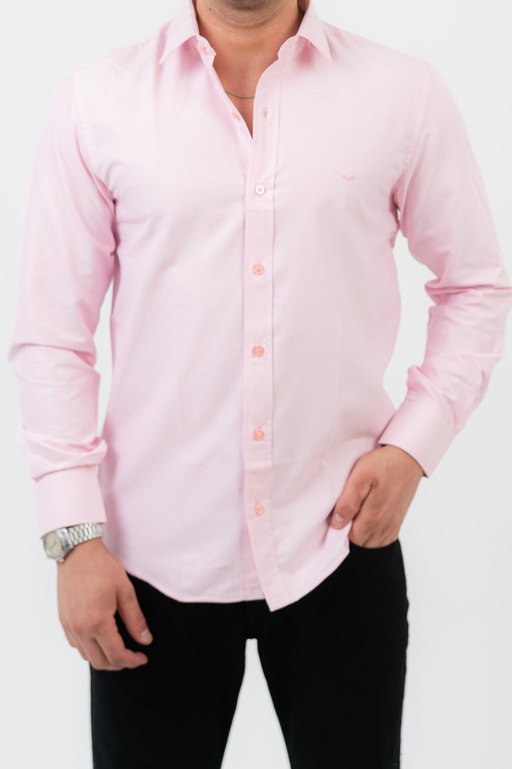 Pink Long Sleeve shirt Oxford