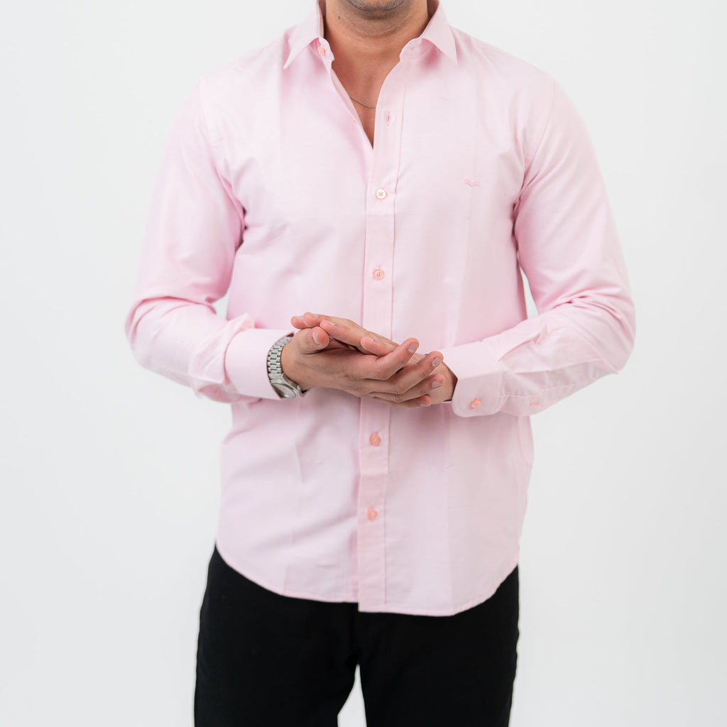 Pink Long Sleeve shirt Oxford