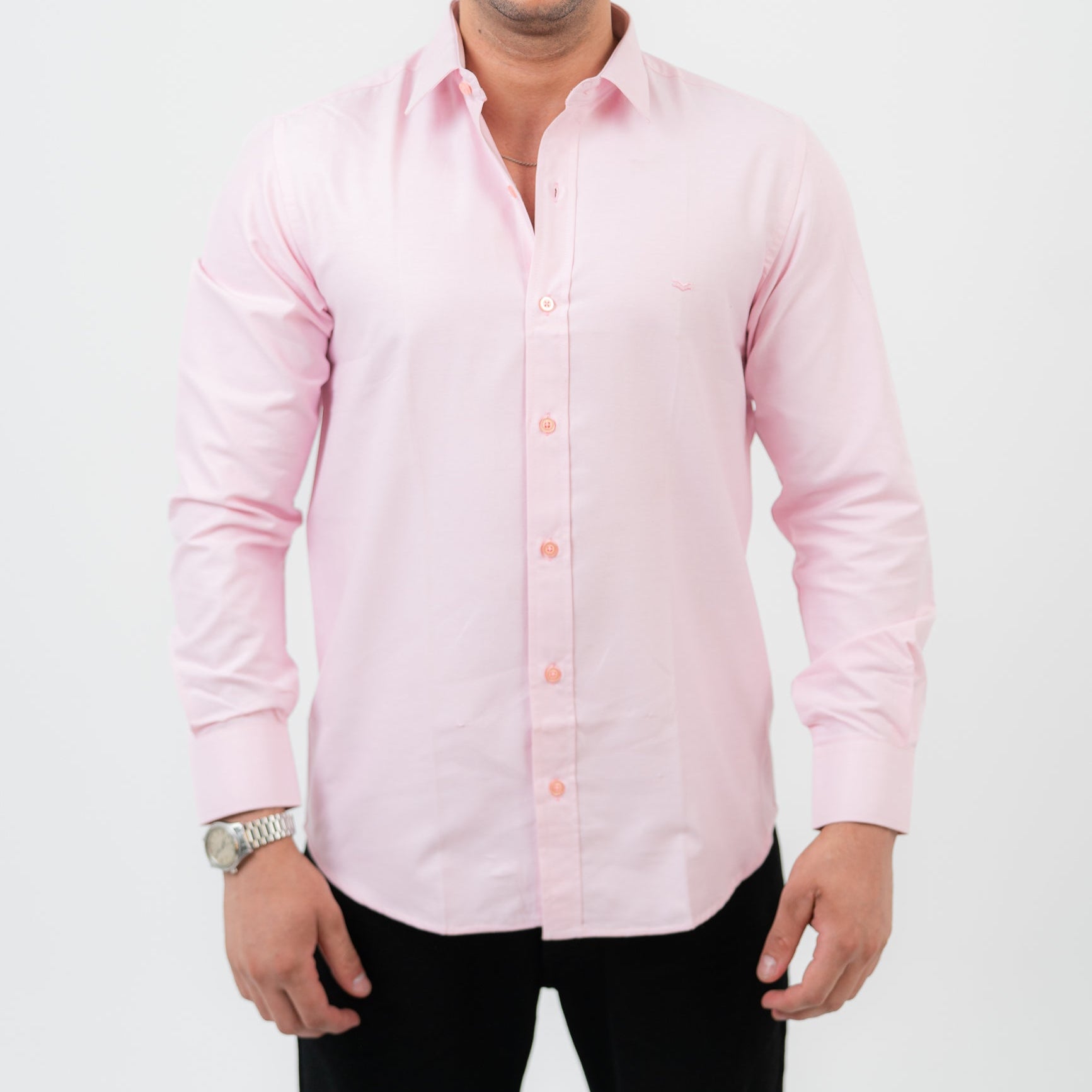 Pink Long Sleeve shirt Oxford