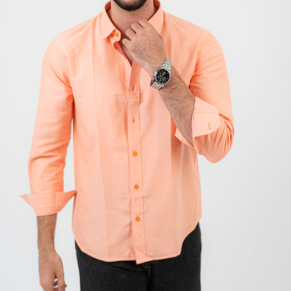 Light Salmon Long Sleeve shirt Oxford