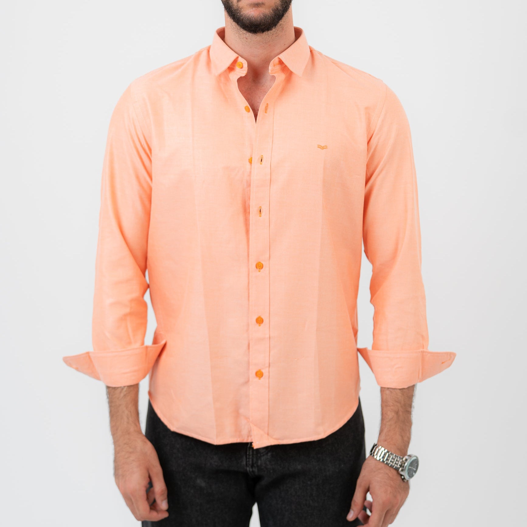 Light Salmon Long Sleeve shirt Oxford