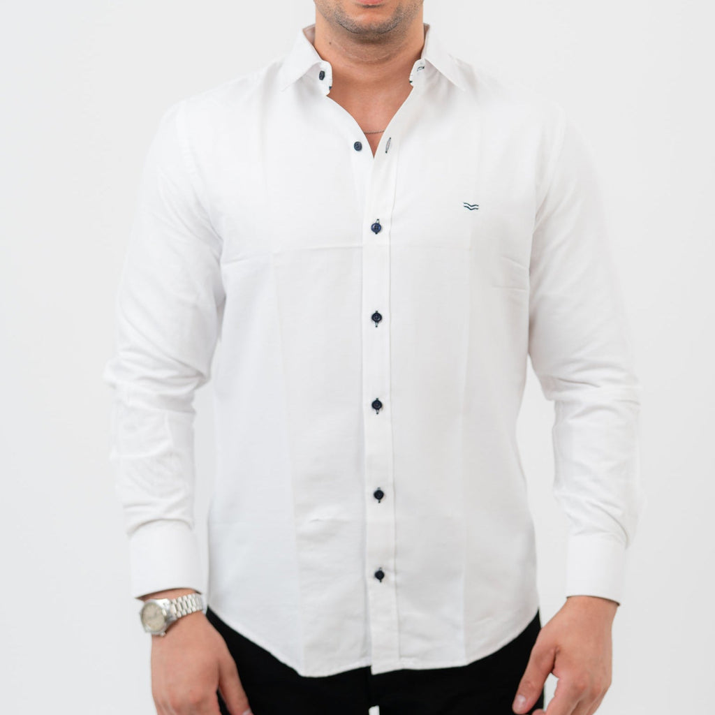 White Long Sleeve shirt Oxford