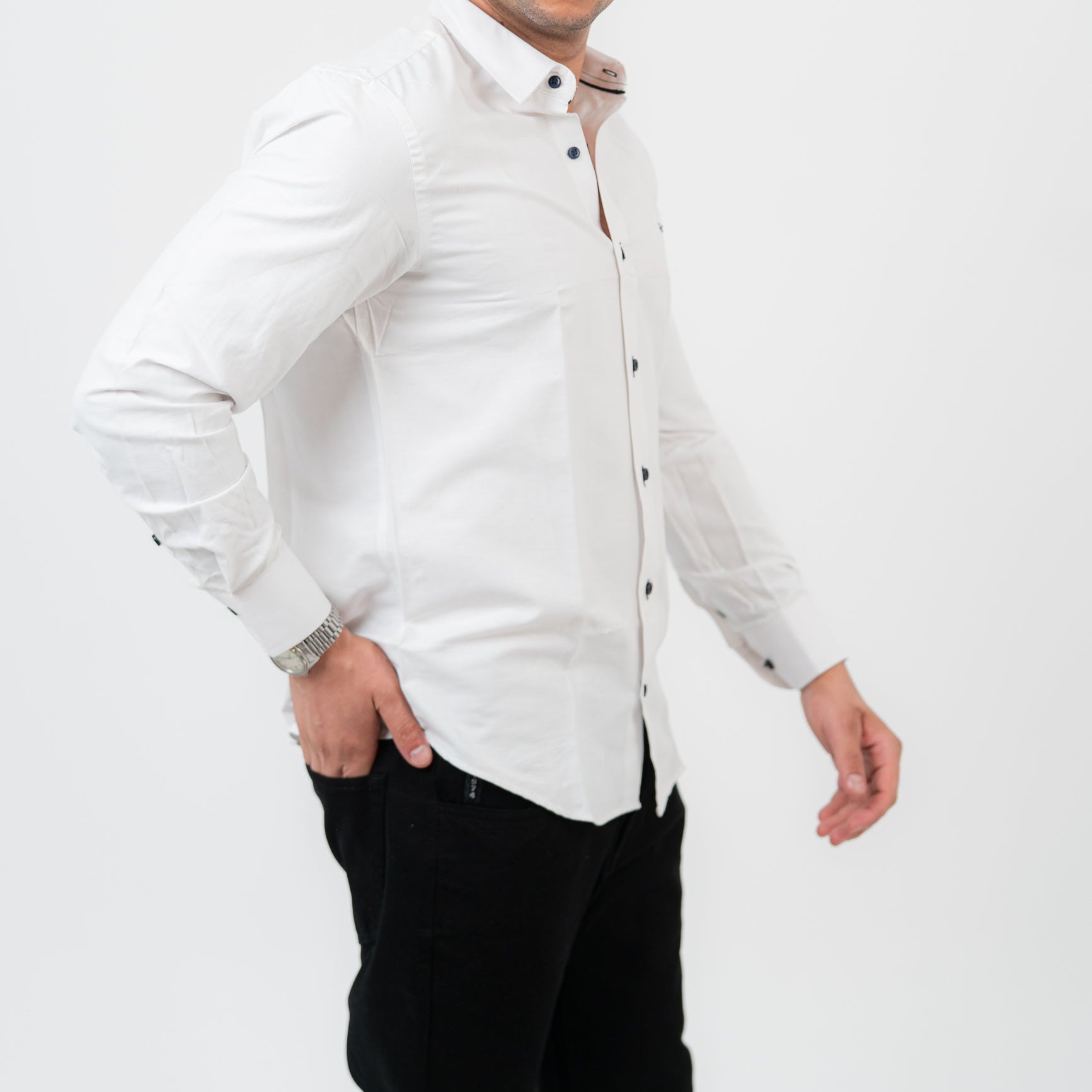 White Long Sleeve shirt Oxford