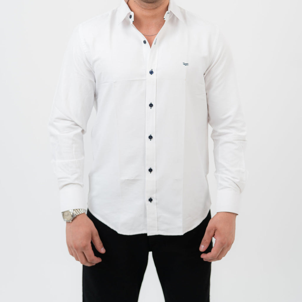 White Long Sleeve shirt Oxford