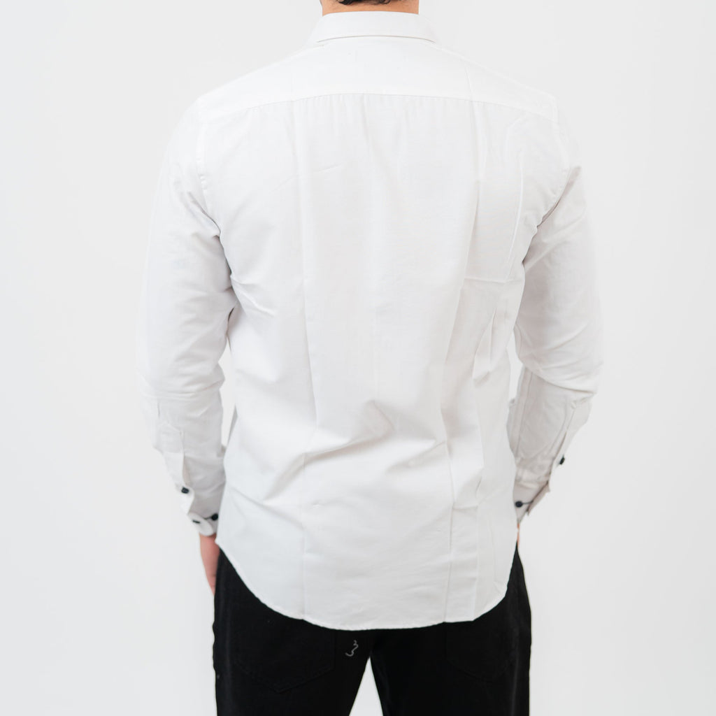 White Long Sleeve shirt Oxford