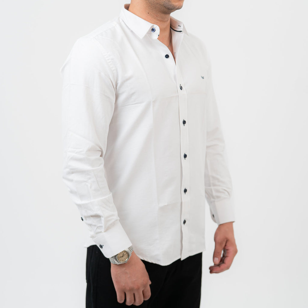 White Long Sleeve shirt Oxford
