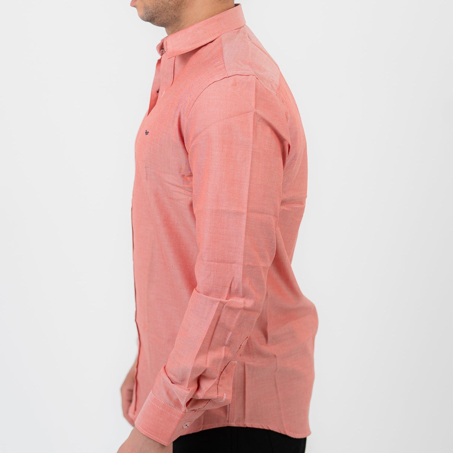 Dark Brick Red  Long Sleeve shirt Oxford