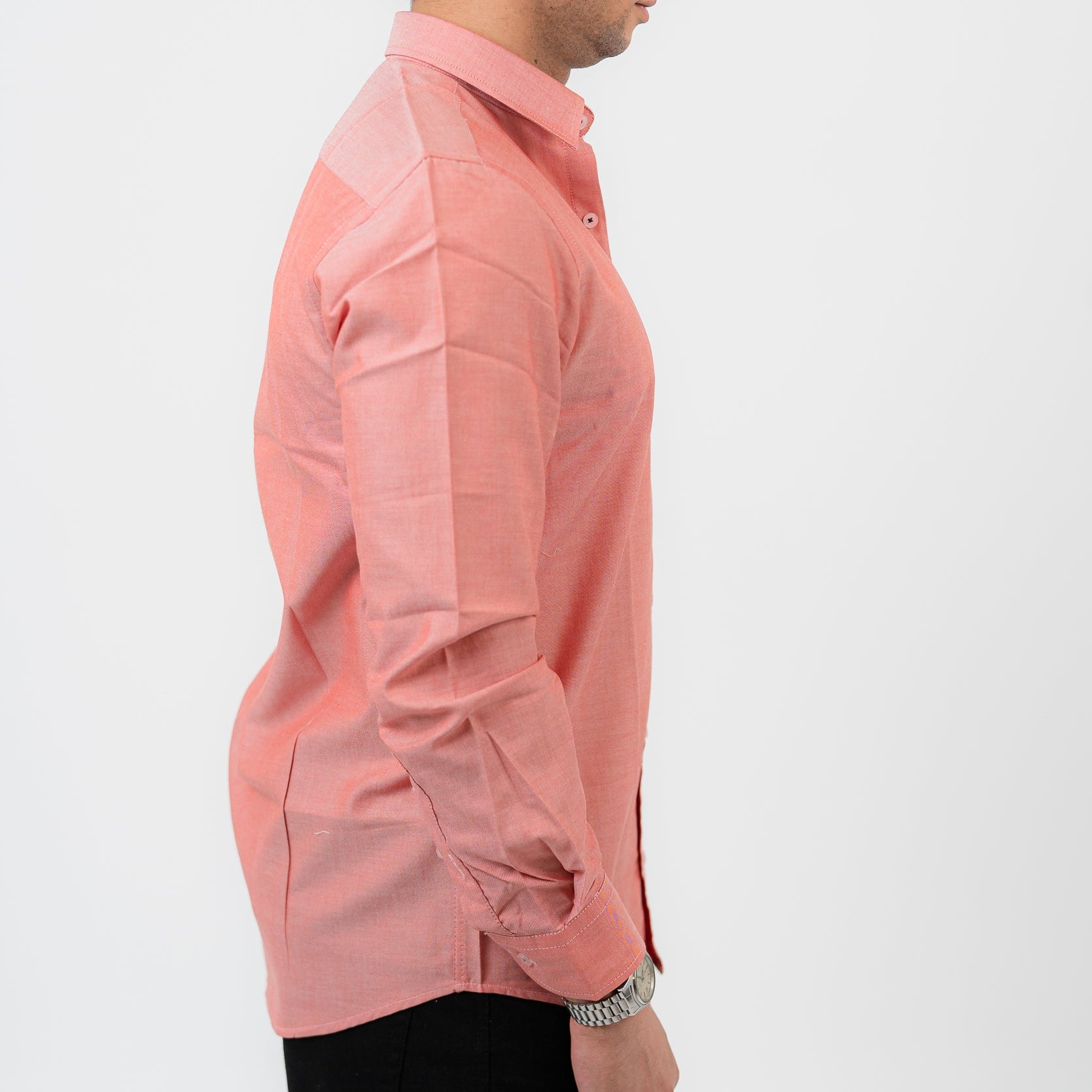 Dark Brick Red  Long Sleeve shirt Oxford