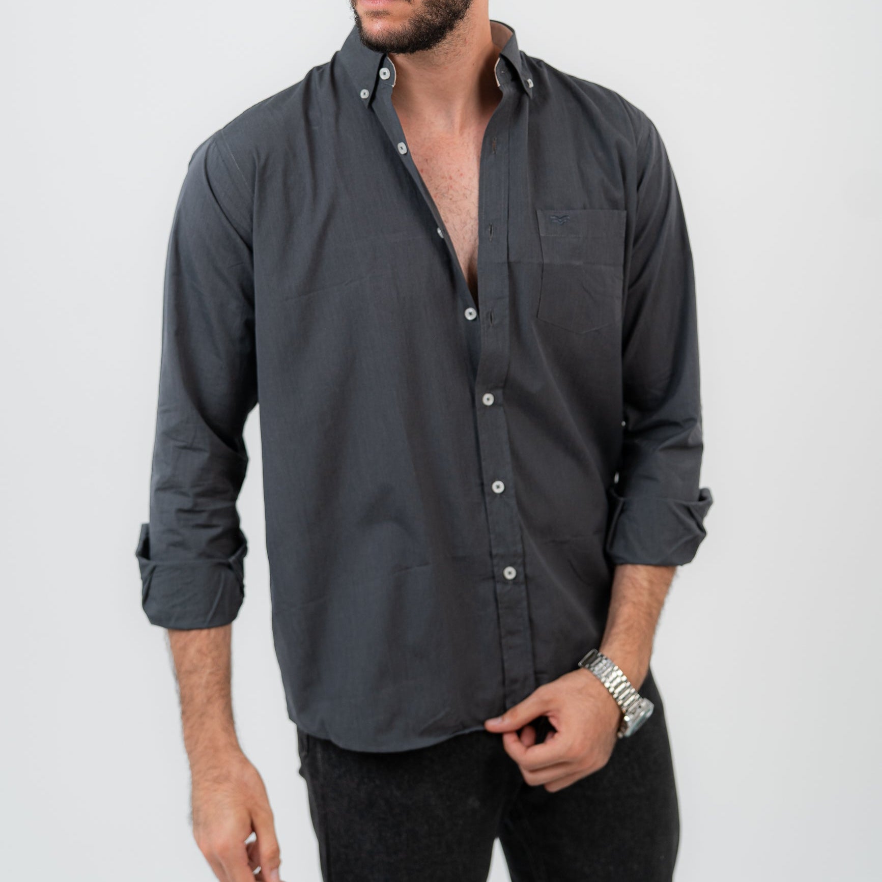 قميص بولو مخطط أخضر بأكمام طويلة - US Polo