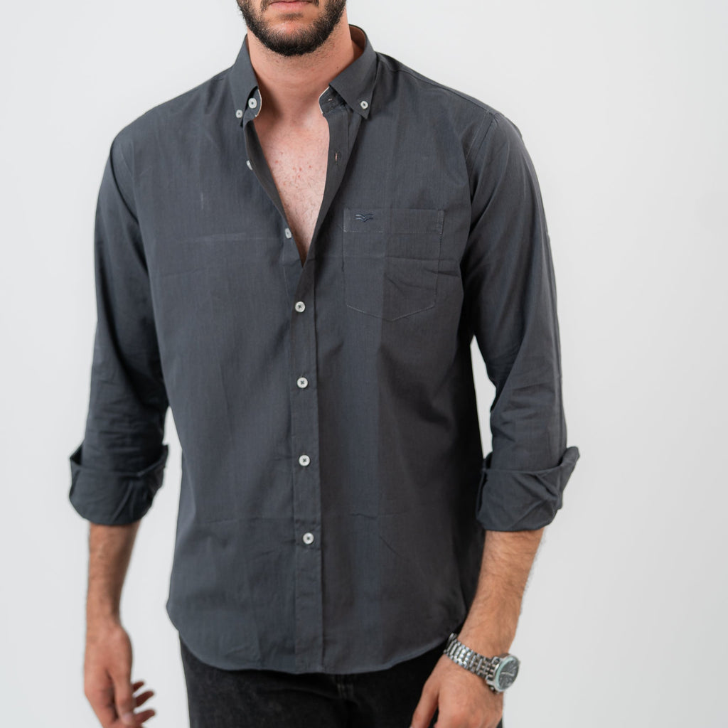 قميص بولو مخطط أخضر بأكمام طويلة - US Polo