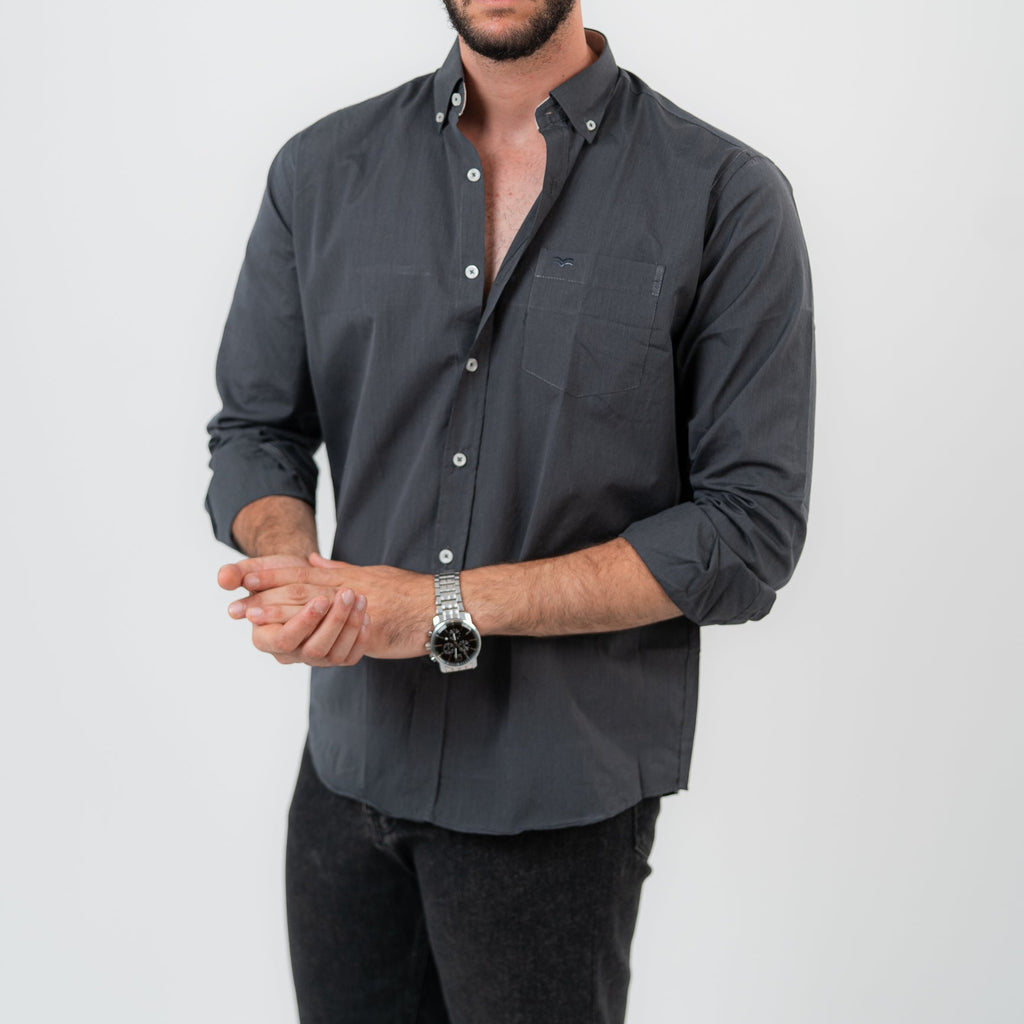 قميص بولو مخطط أخضر بأكمام طويلة - US Polo