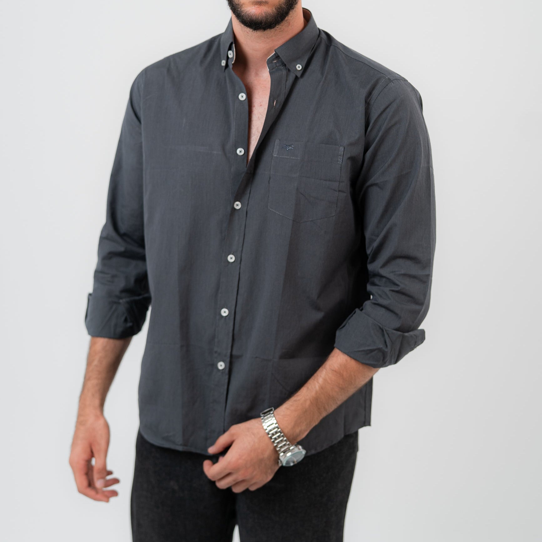 قميص بولو مخطط أخضر بأكمام طويلة - US Polo