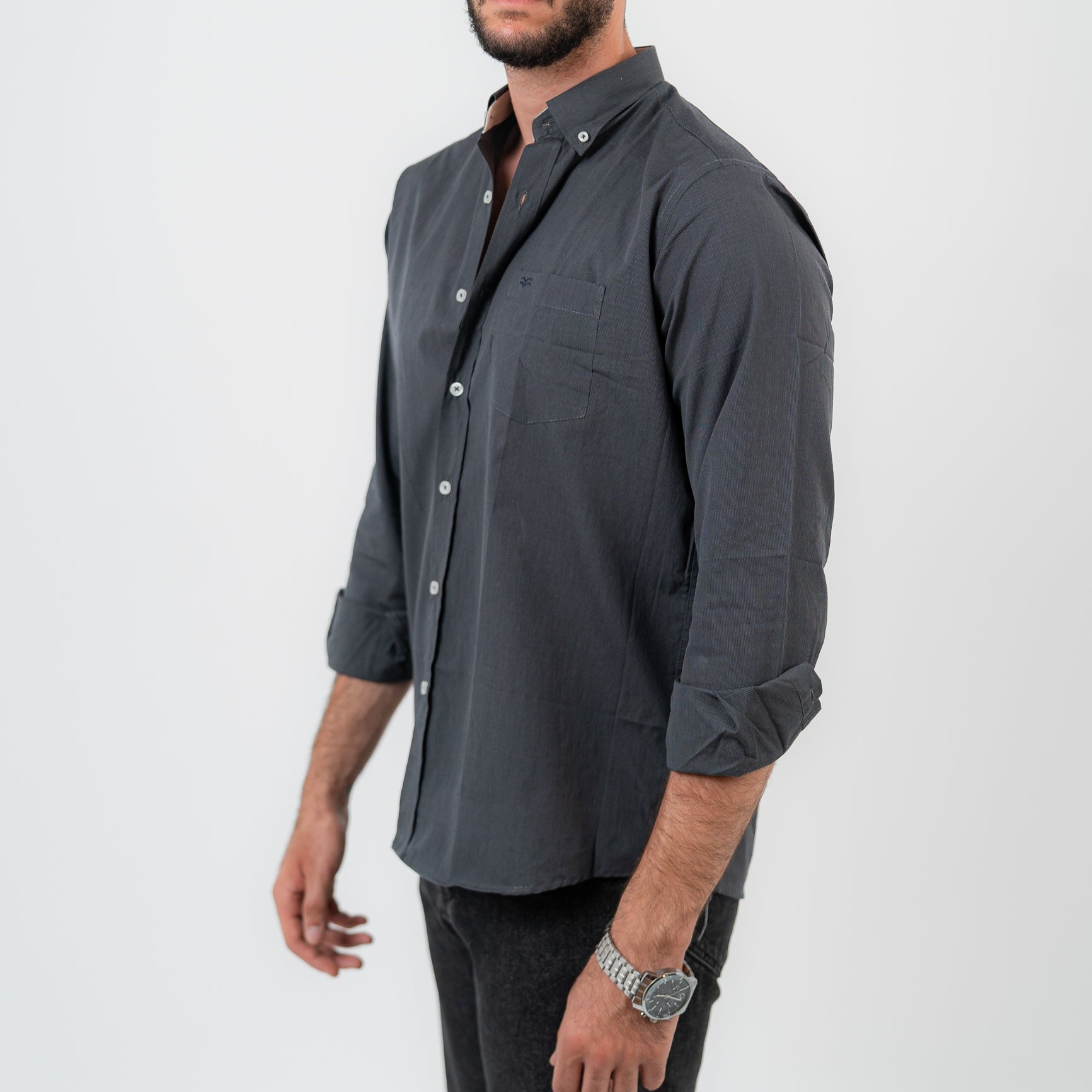 قميص بولو مخطط أخضر بأكمام طويلة - US Polo