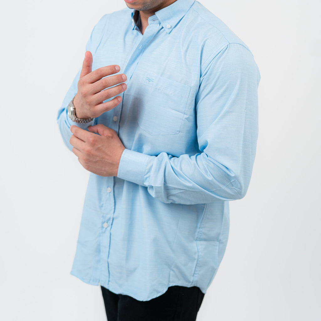 قميص بولو مخطط أخضر بأكمام طويلة - US Polo