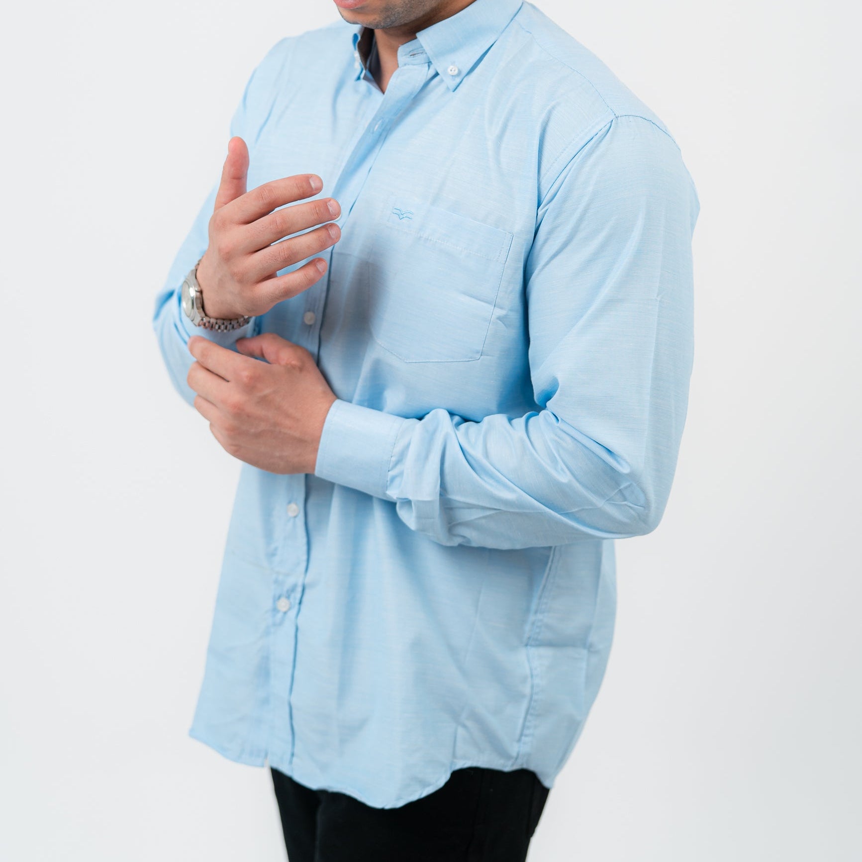 قميص بولو مخطط أخضر بأكمام طويلة - US Polo