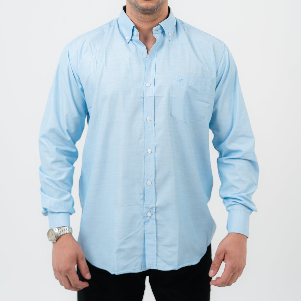 قميص بولو مخطط أخضر بأكمام طويلة - US Polo