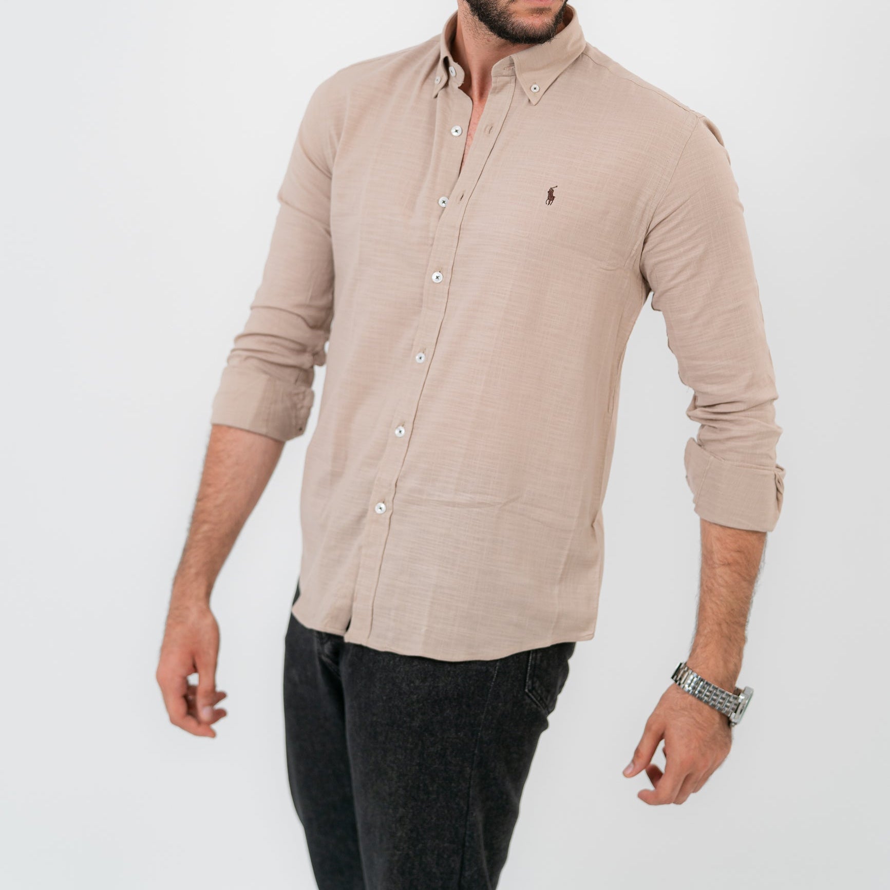 Beige Long Sleeve shirt -U.S Polo