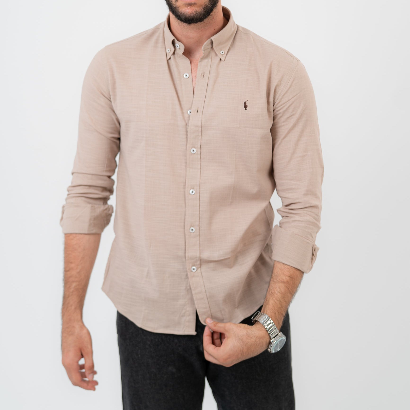 Beige Long Sleeve shirt -U.S Polo