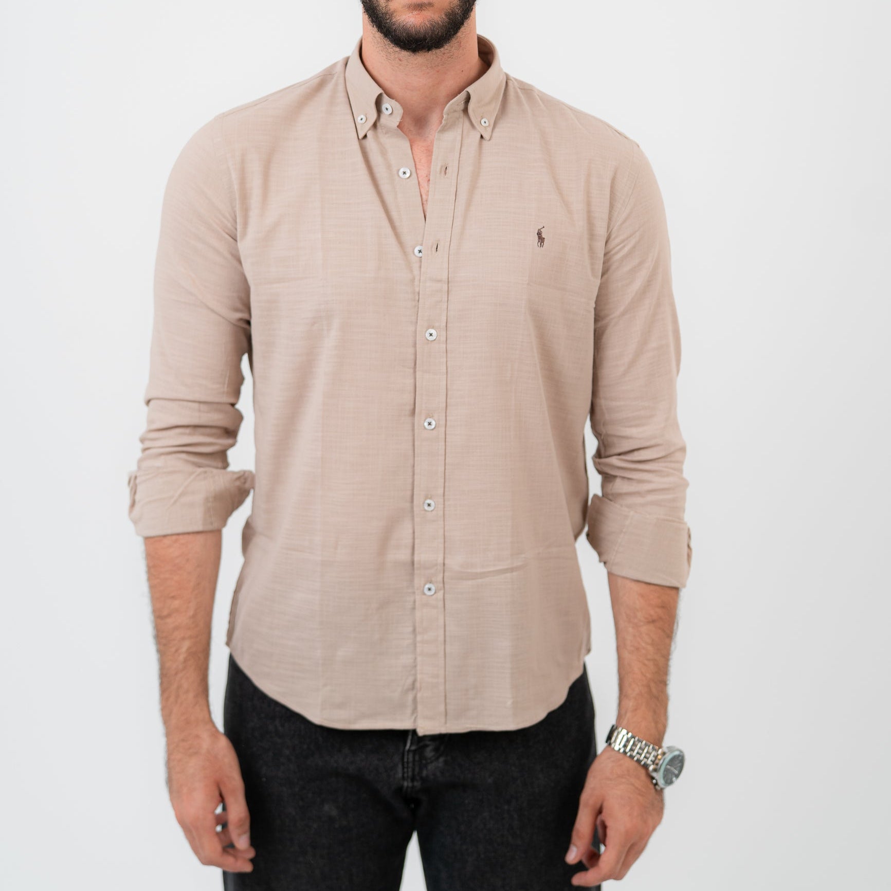 Beige Long Sleeve shirt -U.S Polo