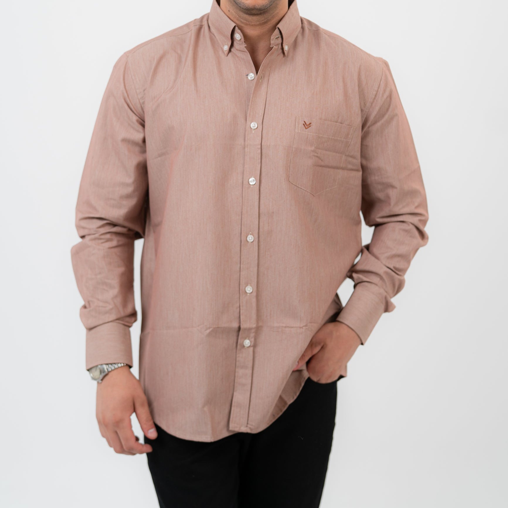 قميص بولو مخطط أخضر بأكمام طويلة - US Polo