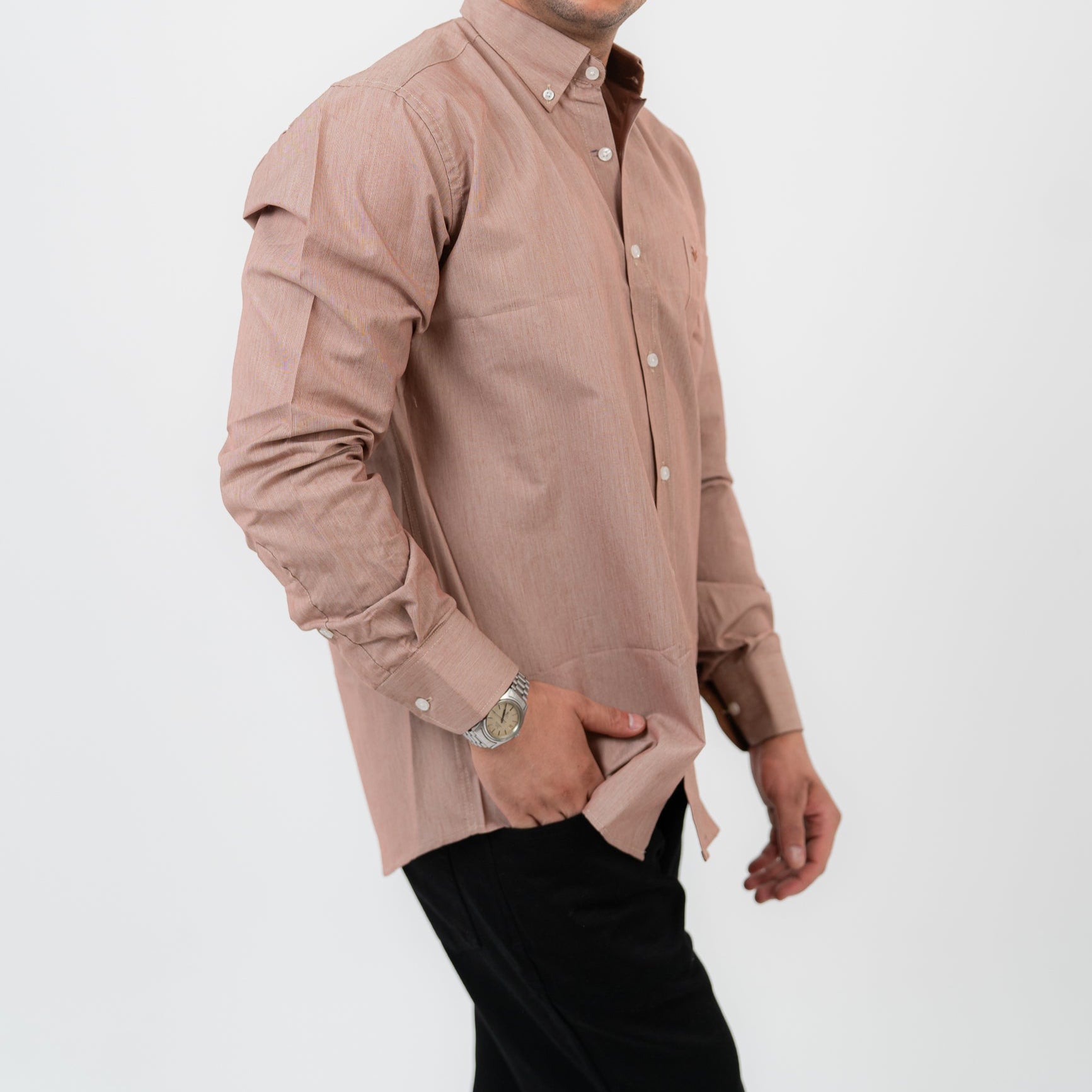 قميص بولو مخطط أخضر بأكمام طويلة - US Polo