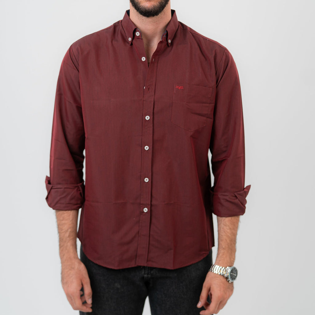 قميص بولو مخطط أخضر بأكمام طويلة - US Polo