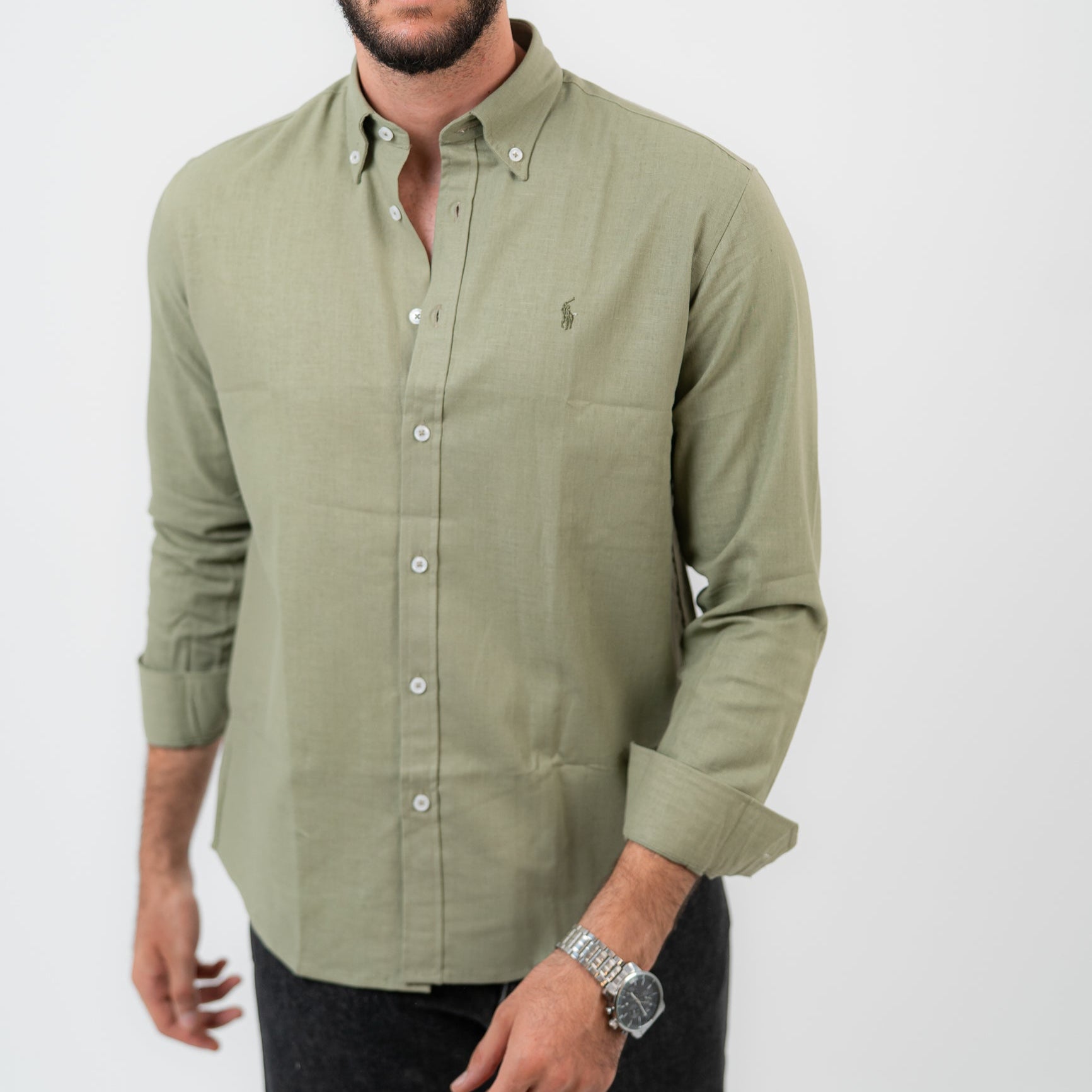 Olive Green Long Sleeve shirt -U.S Polo