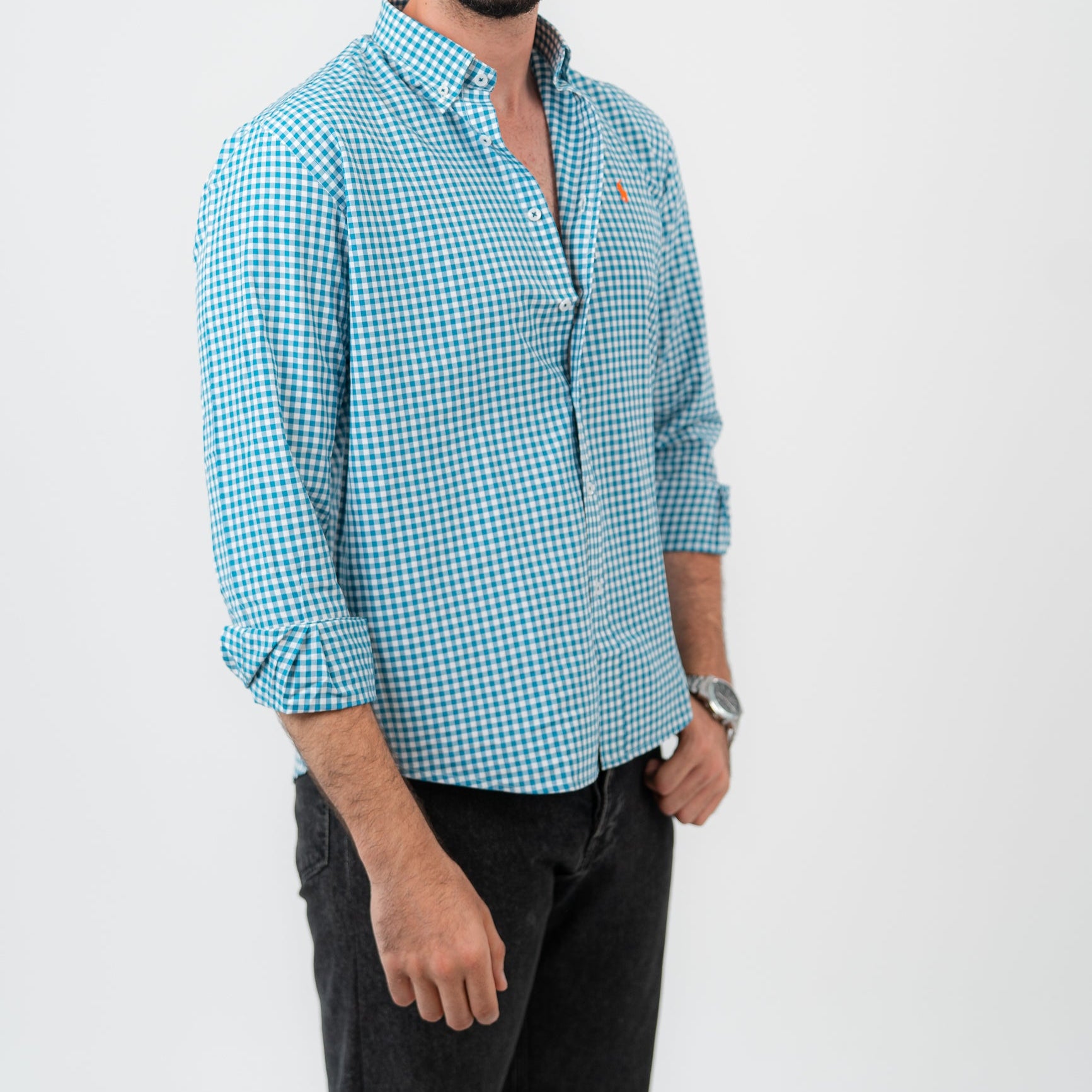 Blue Caro Long Sleeve shirt -U.S Polo 110