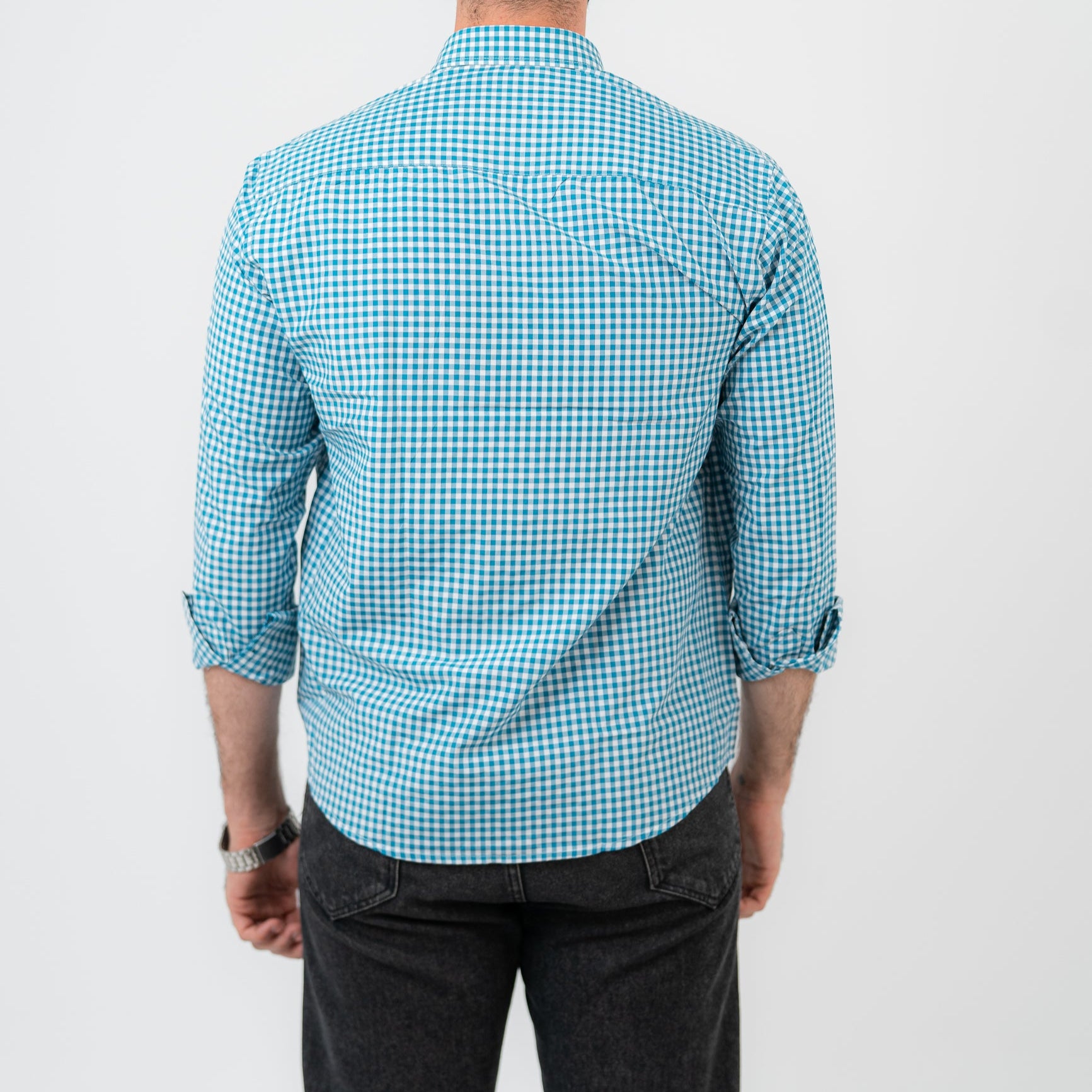 Blue Caro Long Sleeve shirt -U.S Polo 110