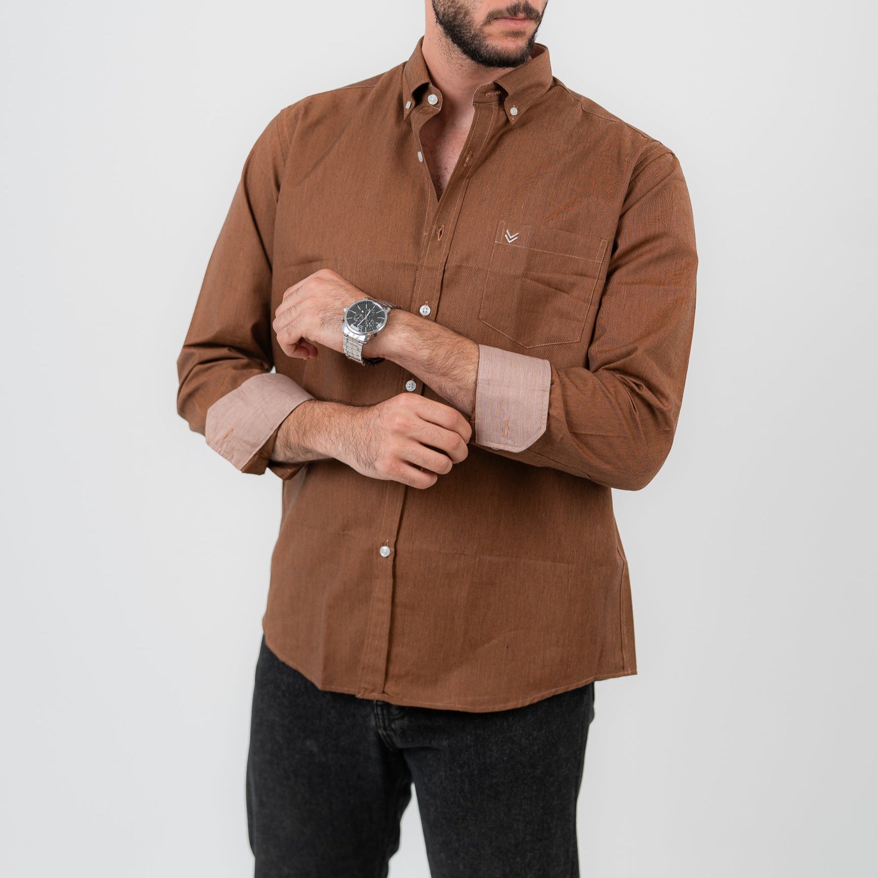 Mocha Brown Long Sleeve shirt