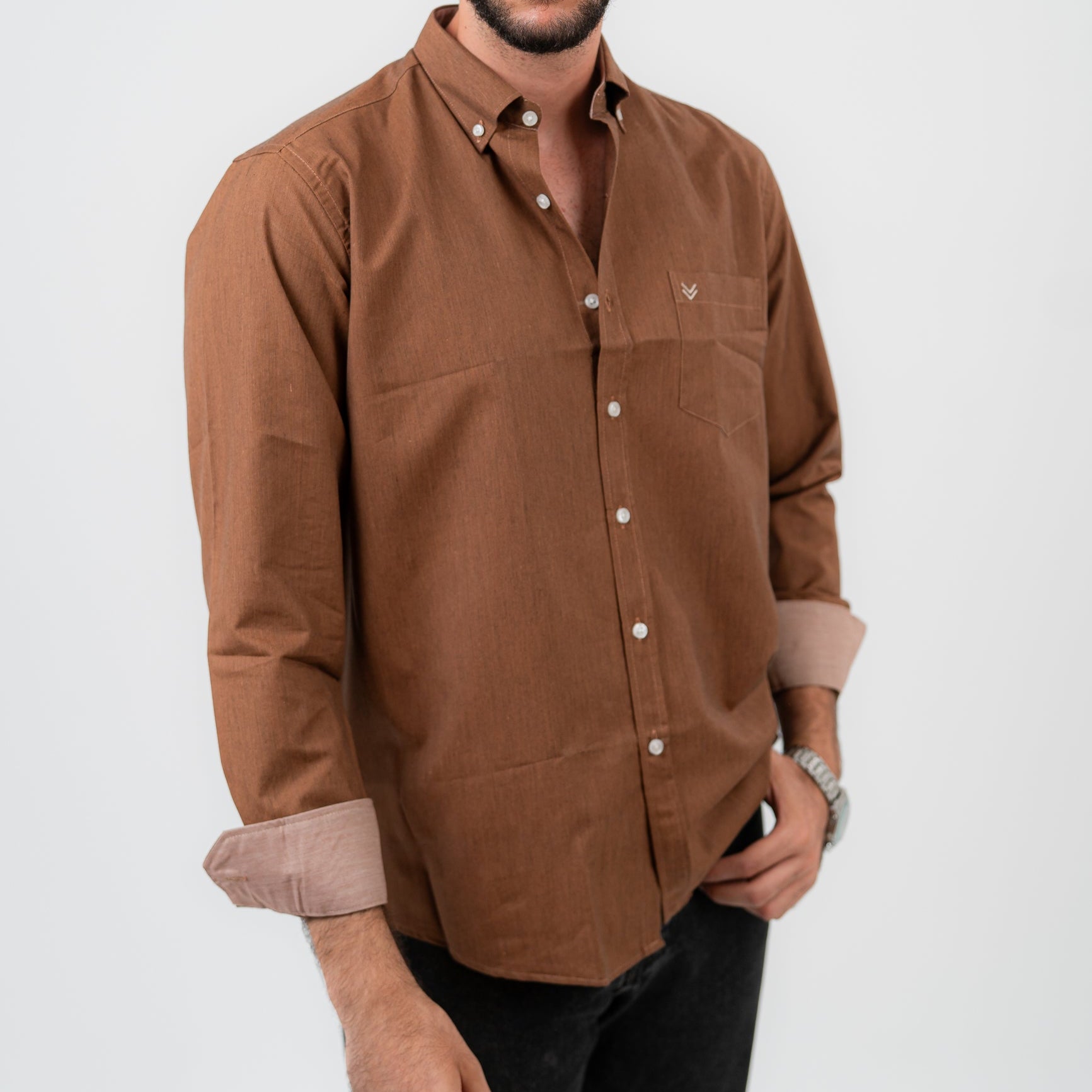 Mocha Brown Long Sleeve shirt