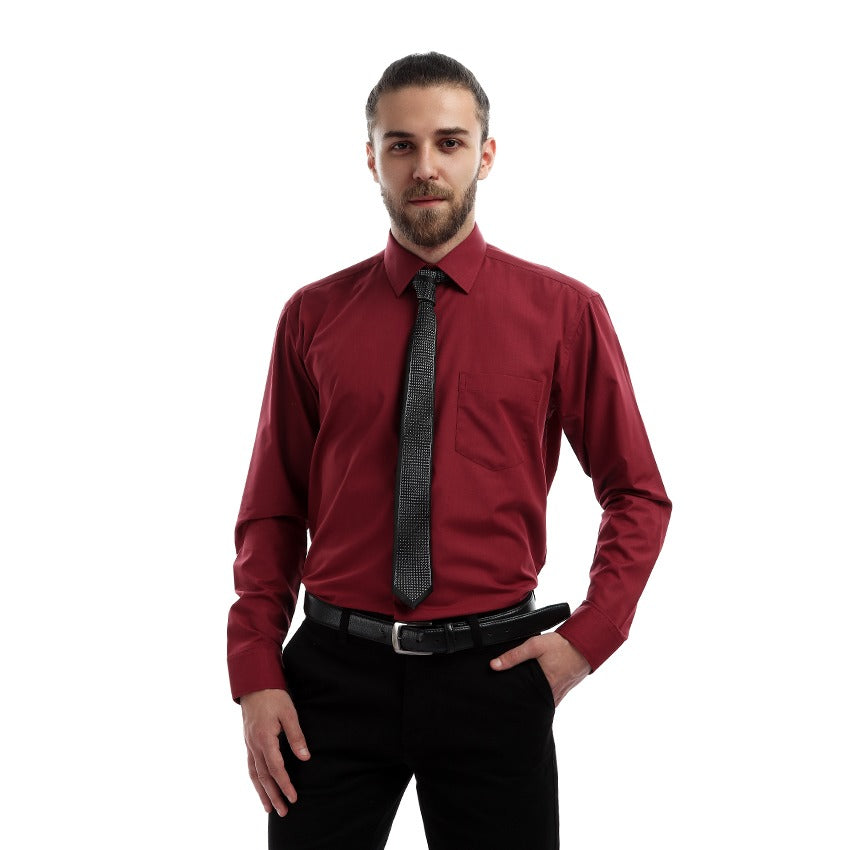 Dark Red Shirt Long Sleeve